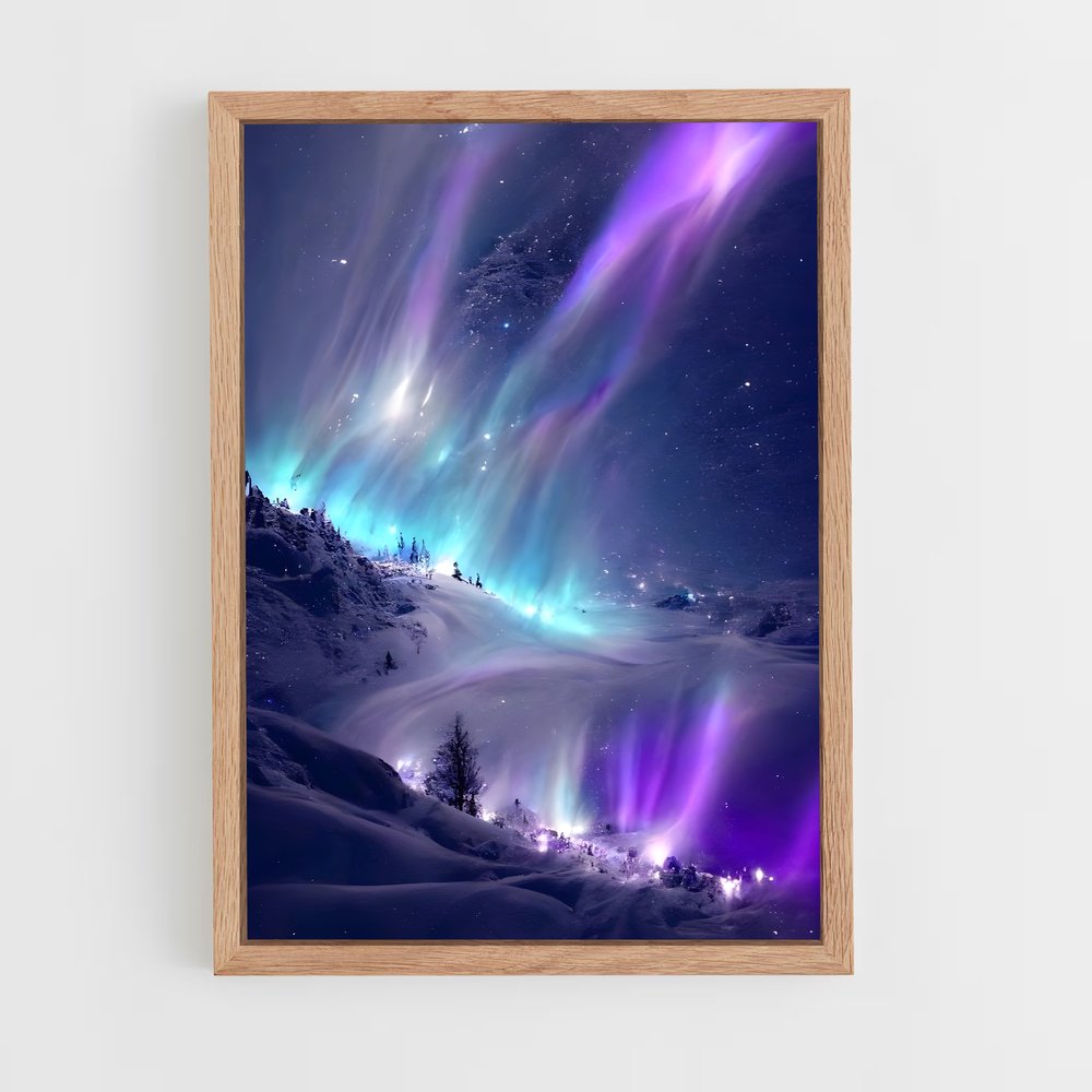 Poster Aurores boréales captivantes – affiche Univers (vue 4)